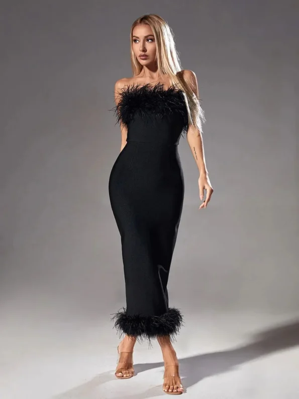 Salome-Strapless-Feather-front